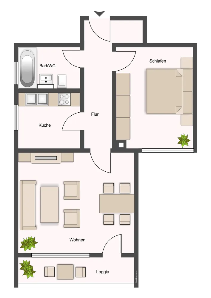 2 room apartment with 56 m² in Bensheim – Photo 10