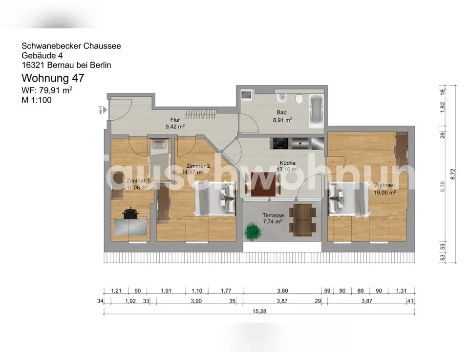 2 Zimmer Wohnung mit 70 m² in Bernau bei Berlin – Bild 9