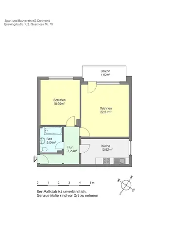 2 Zimmer Wohnung mit 61 m² in Dortmund – Bild 5