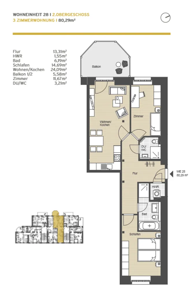 3 room apartment with 80 m² in Leipzig – Photo 2