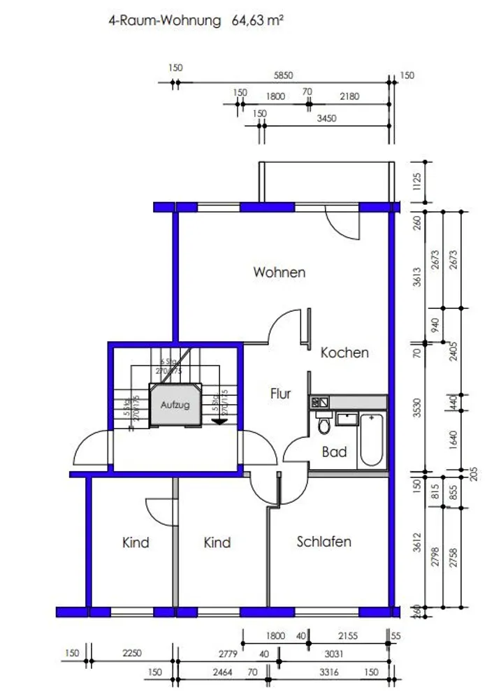 4 Zimmer Wohnung mit 65 m² in Suhl – Bild 7