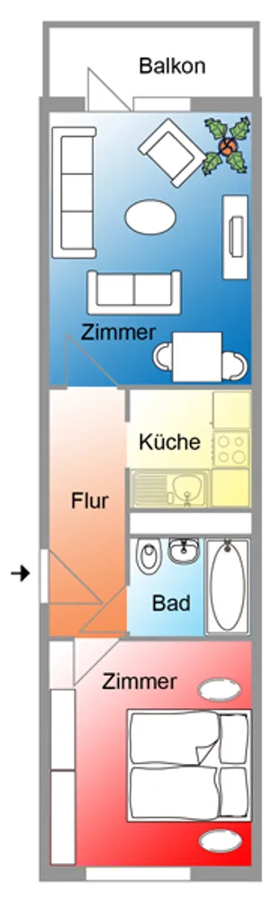 2 Zimmer Wohnung mit 46 m² in Halberstadt – Bild 11