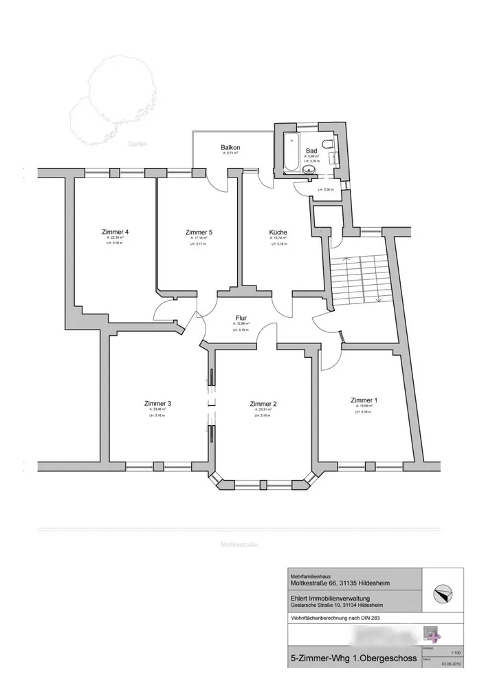 5 Zimmer Wohnung mit 138 m² in Hildesheim – Bild 1