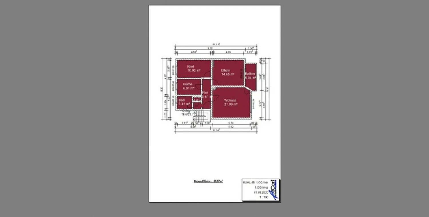 3 Zimmer Wohnung mit 64 m² in Minden – Bild 1