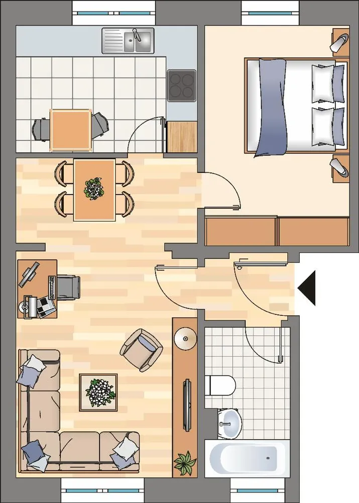 3 Zimmer Wohnung mit 49 m² in Dortmund – Bild 2
