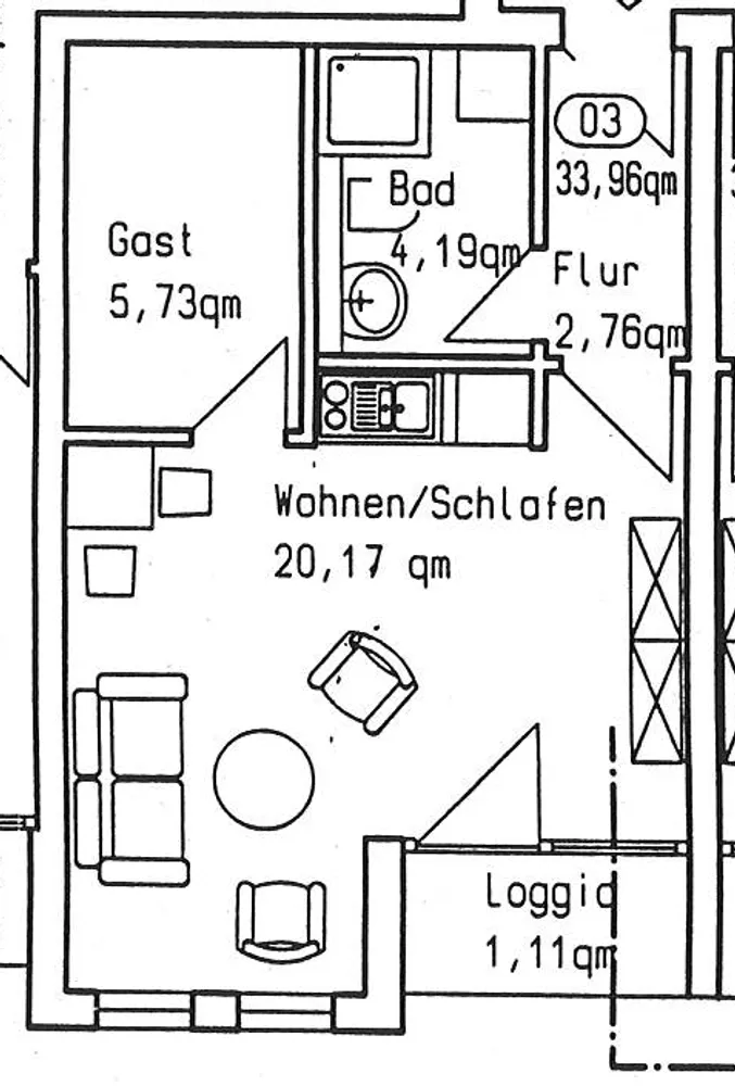 2 room apartment with 34 m² in Magdeburg – Photo 2