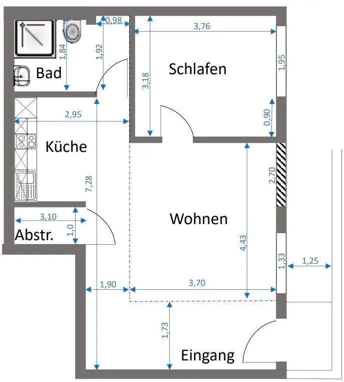 2 Zimmer Wohnung mit 58 m² in Nürtingen – Bild 8