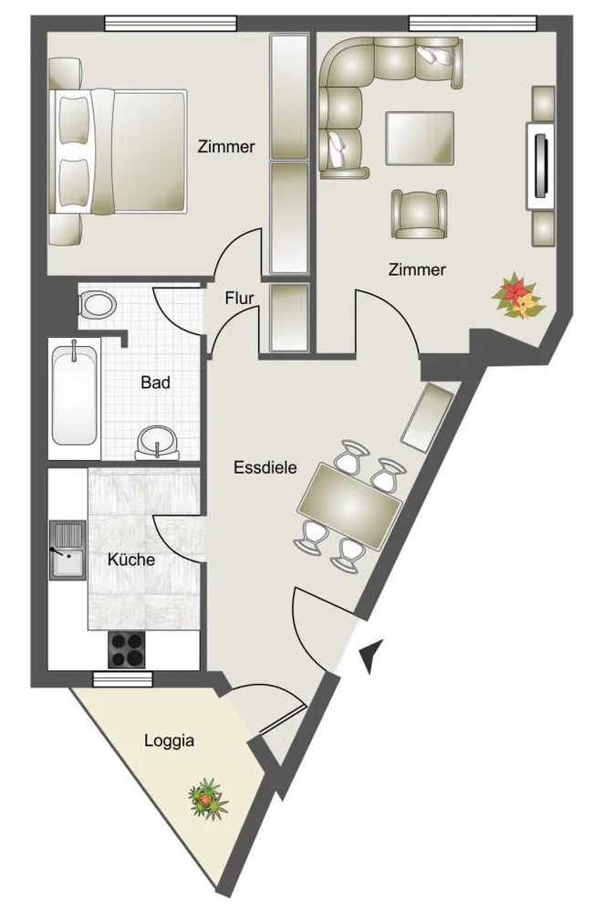 2 Zimmer Wohnung mit 59 m² in Bochum – Bild 3