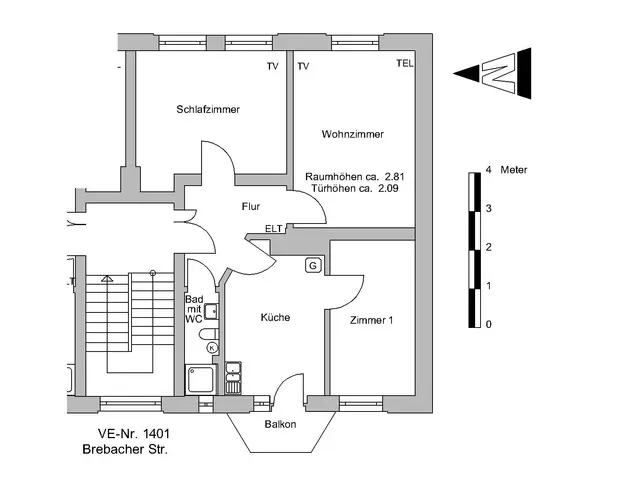 3 Zimmer Wohnung mit 54 m² in Bremen – Bild 2