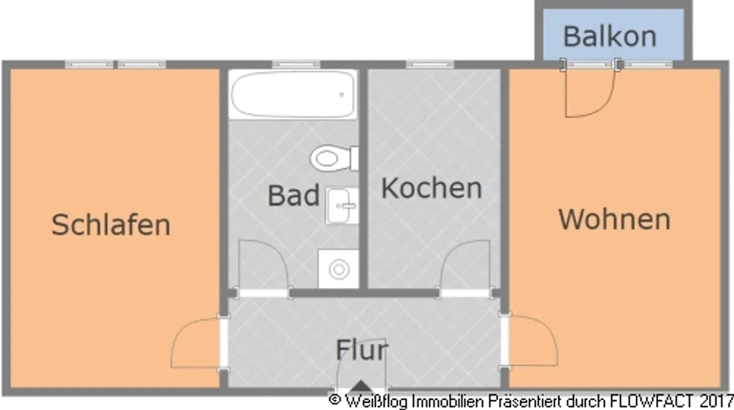 2 Zimmer Wohnung mit 52 m² in Riesa – Bild 2