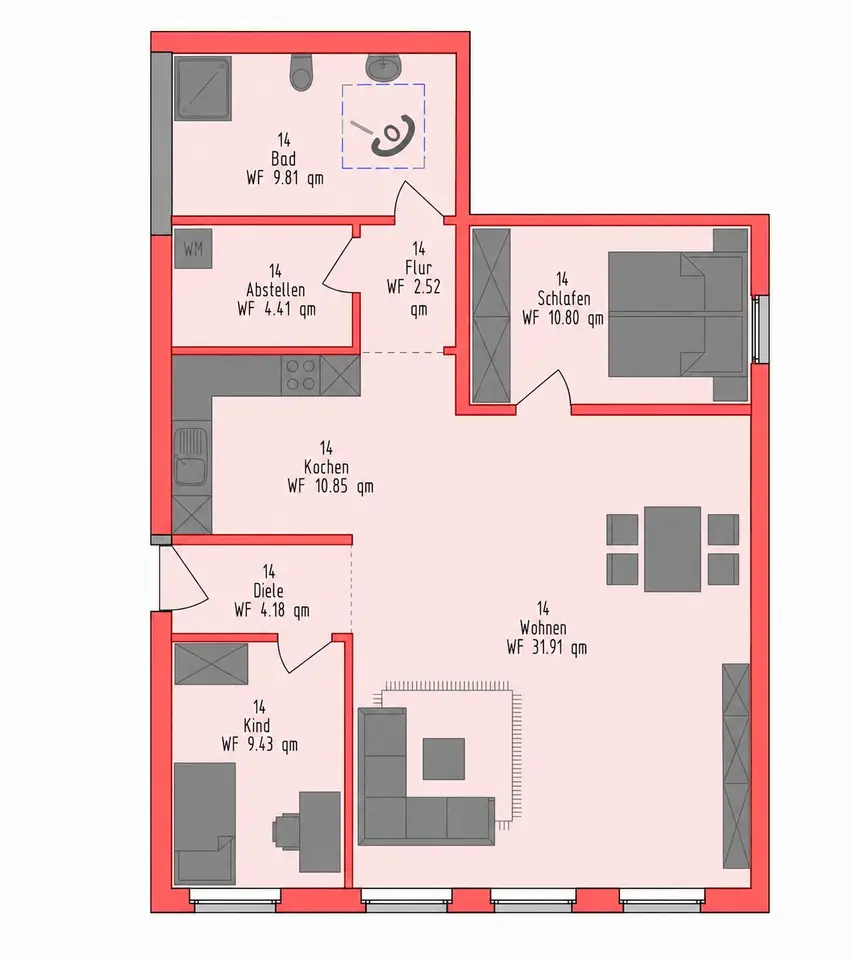 3 Zimmer Wohnung mit 85 m² in Papenburg – Bild 5