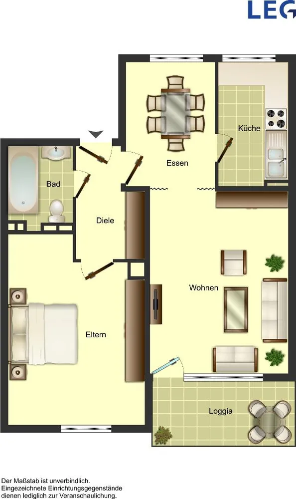 2 room apartment with 56 m² in Monheim am Rhein – Photo 9