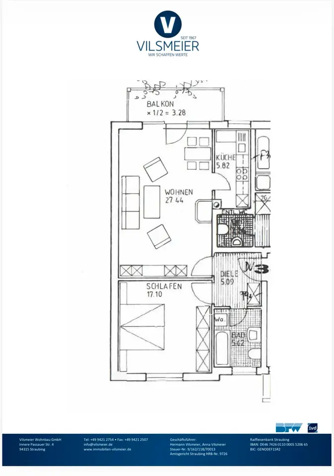 2 Zimmer Wohnung mit 64 m² in Straubing – Bild 7