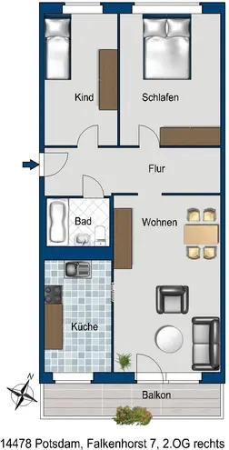 3 Zimmer Wohnung mit 72 m² in Potsdam – Bild 3