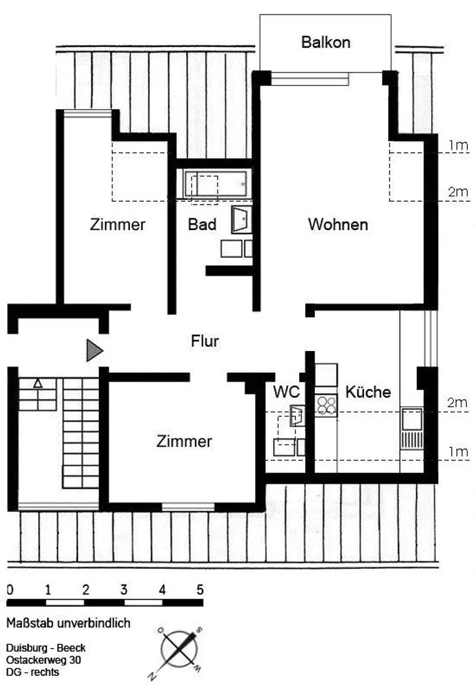 4 Zimmer Wohnung mit 77 m² in Duisburg – Bild 3