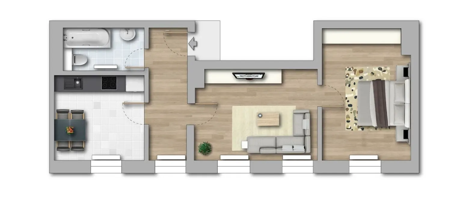 2 Zimmer Wohnung mit 50 m² in Dessau-Roßlau – Bild 3