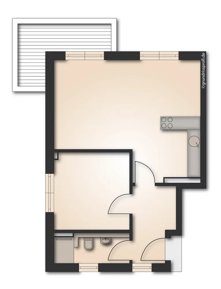 2 room apartment with 61 m² in Berlin – Photo 2