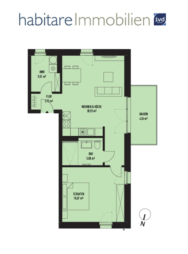2 room apartment with 68 m² in Königs Wusterhausen – Photo 3