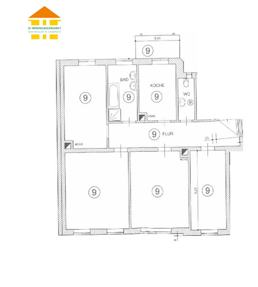 4 room apartment with 104 m² in Chemnitz – Photo 2
