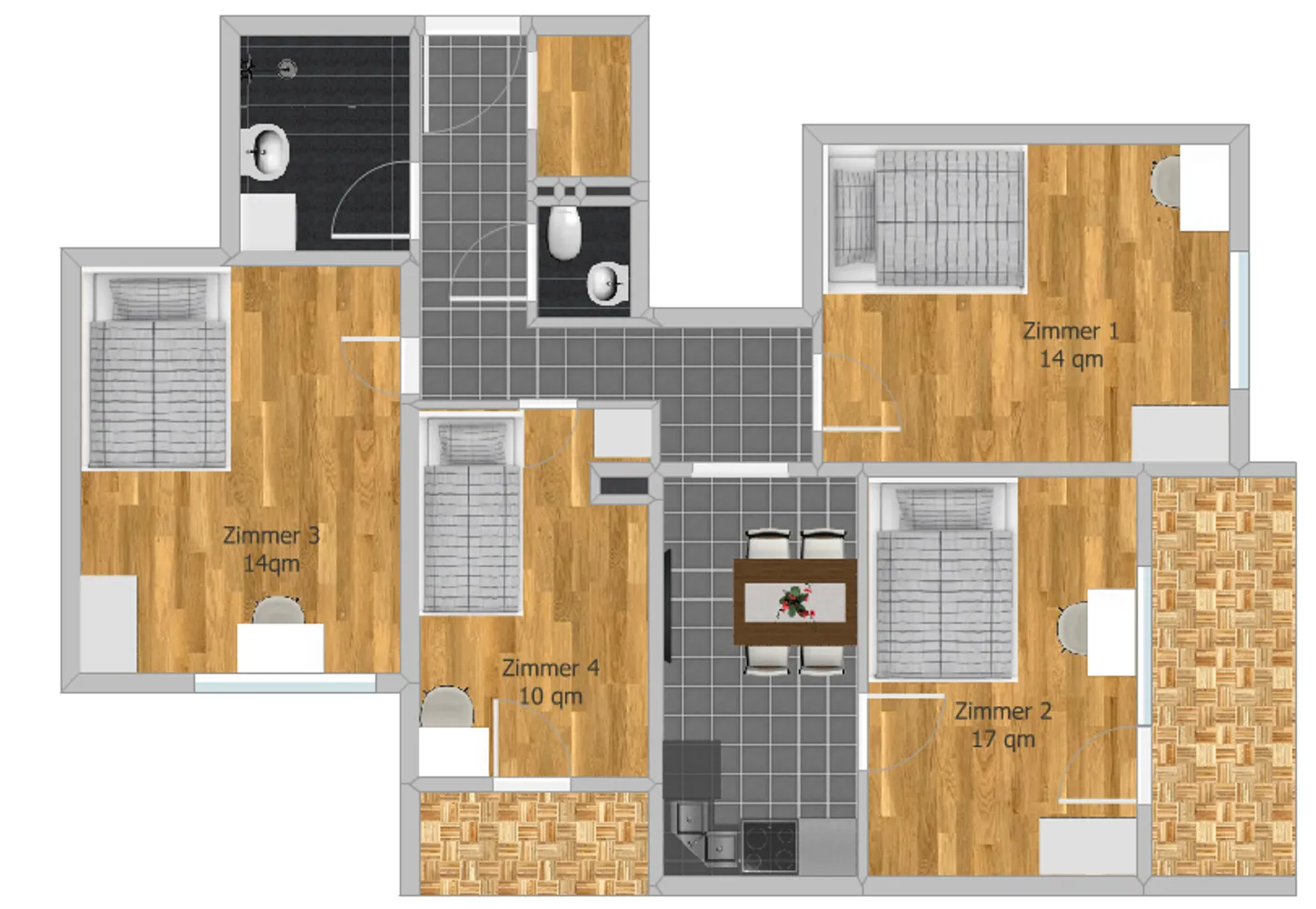 WG-Zimmer mit 14 m² in München – Bild 2