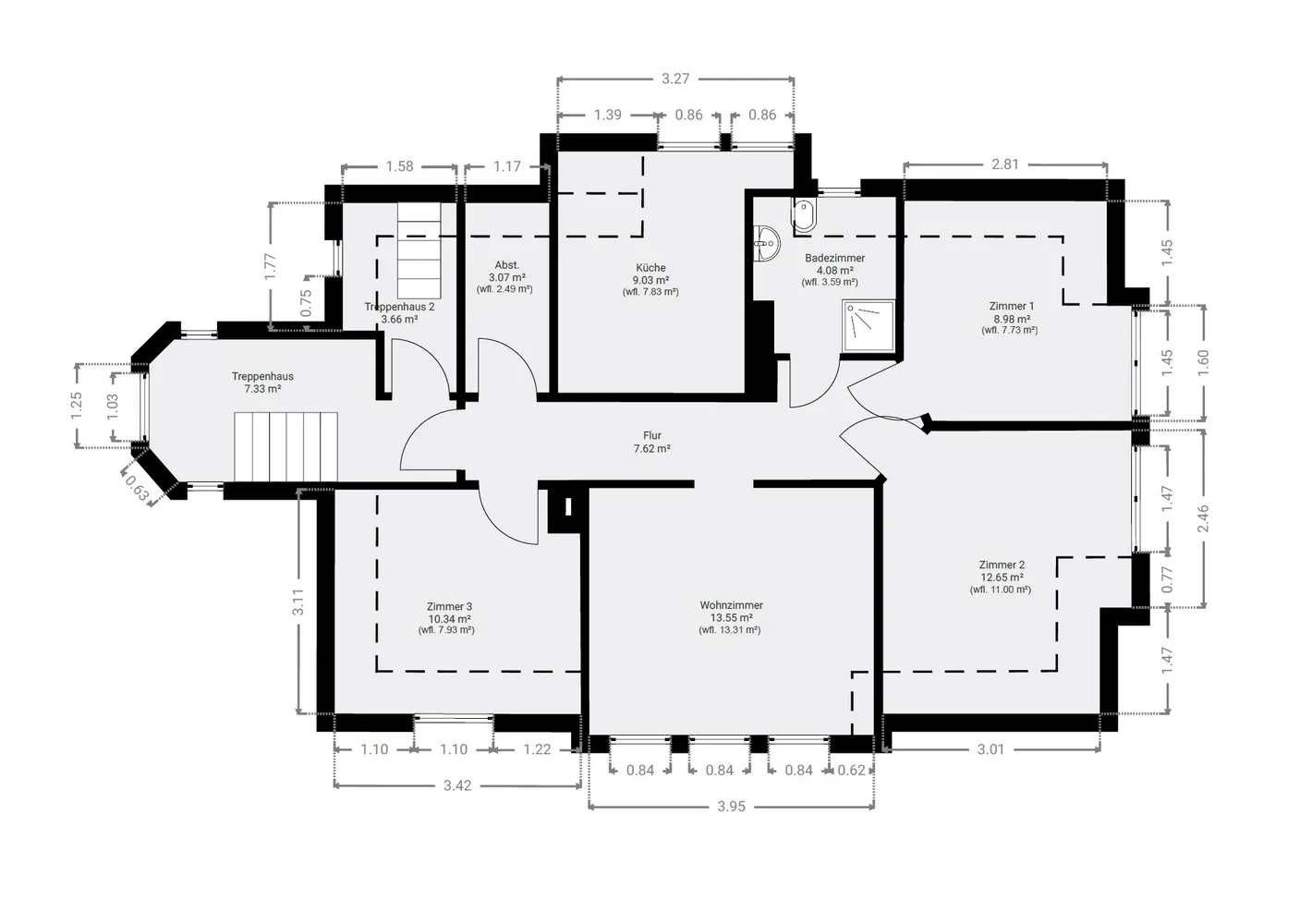 4 Zimmer Wohnung mit 62 m² in Bremen – Bild 2