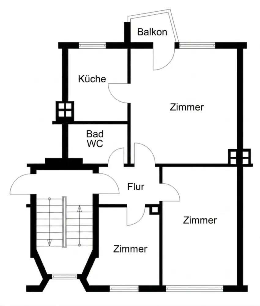 3 Zimmer Wohnung mit 54 m² in Bremen – Bild 2
