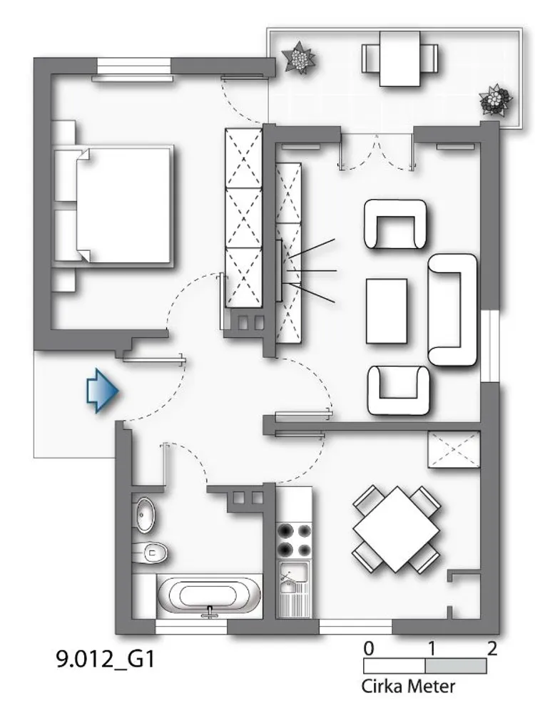 2 room apartment with 46 m² in Bielefeld – Photo 8