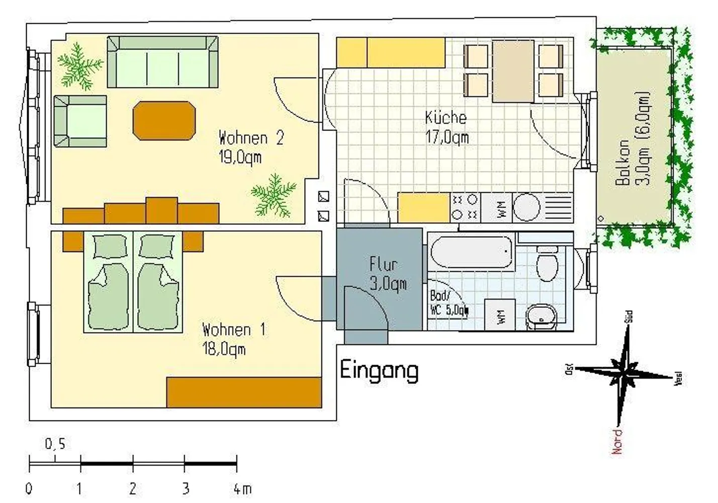 2 Zimmer Wohnung mit 64 m² in Dresden – Bild 2