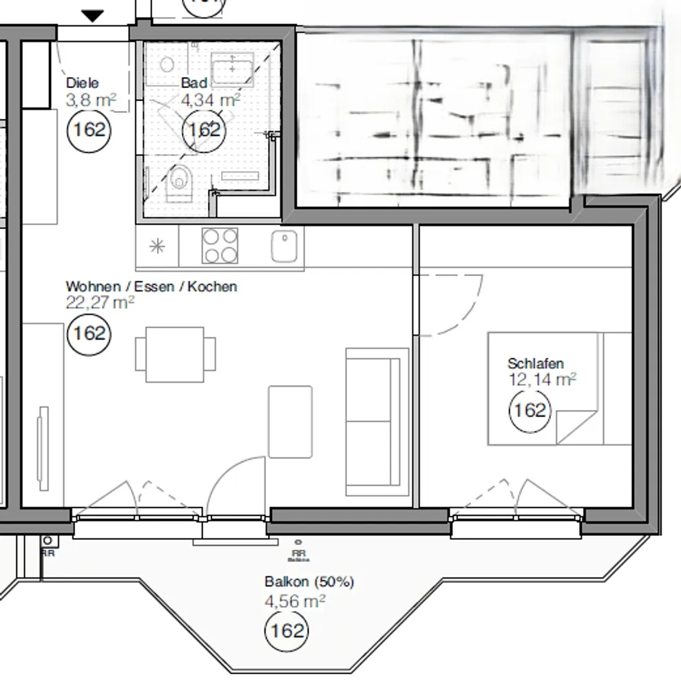 2 Zimmer Wohnung mit 47 m² in München – Bild 2
