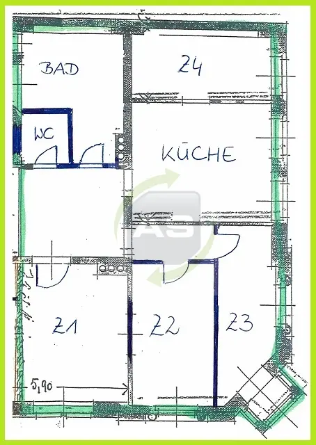 4 Zimmer Wohnung mit 105 m² in Crimmitschau – Bild 4