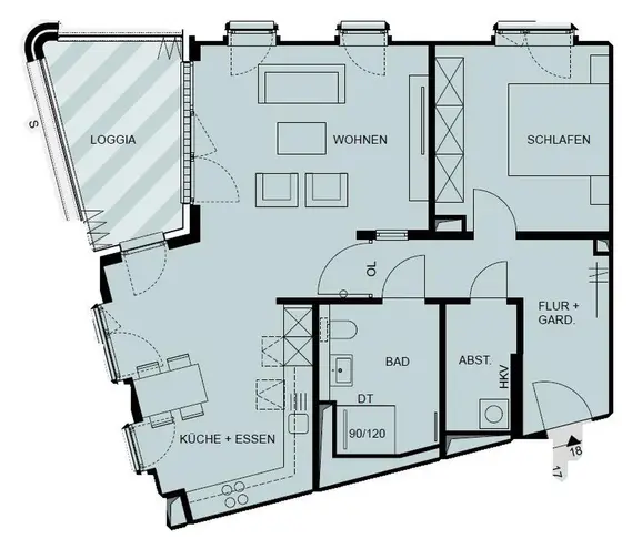 2 Zimmer Wohnung mit 81 m² in Lübeck – Bild 2
