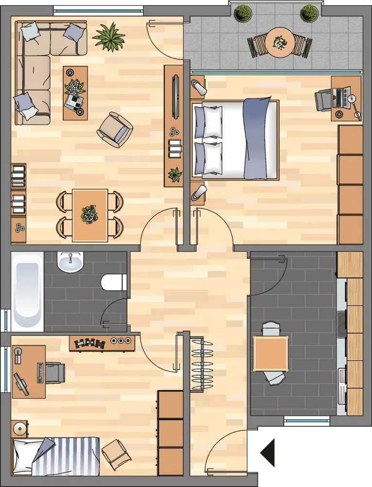 3 Zimmer Wohnung mit 73 m² in Velbert – Bild 2