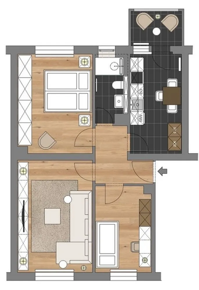3 Zimmer Wohnung mit 60 m² in Leipzig – Bild 2