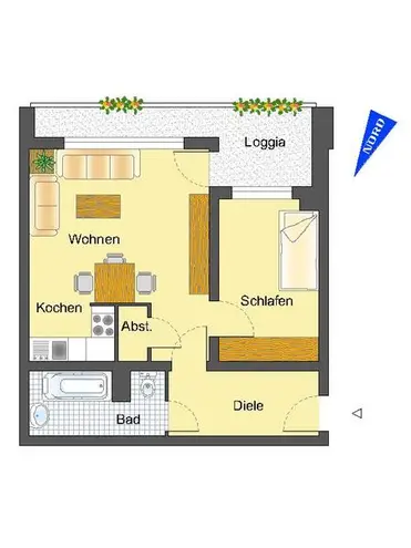 1 Zimmer Wohnung mit 46 m² in Wuppertal – Bild 3