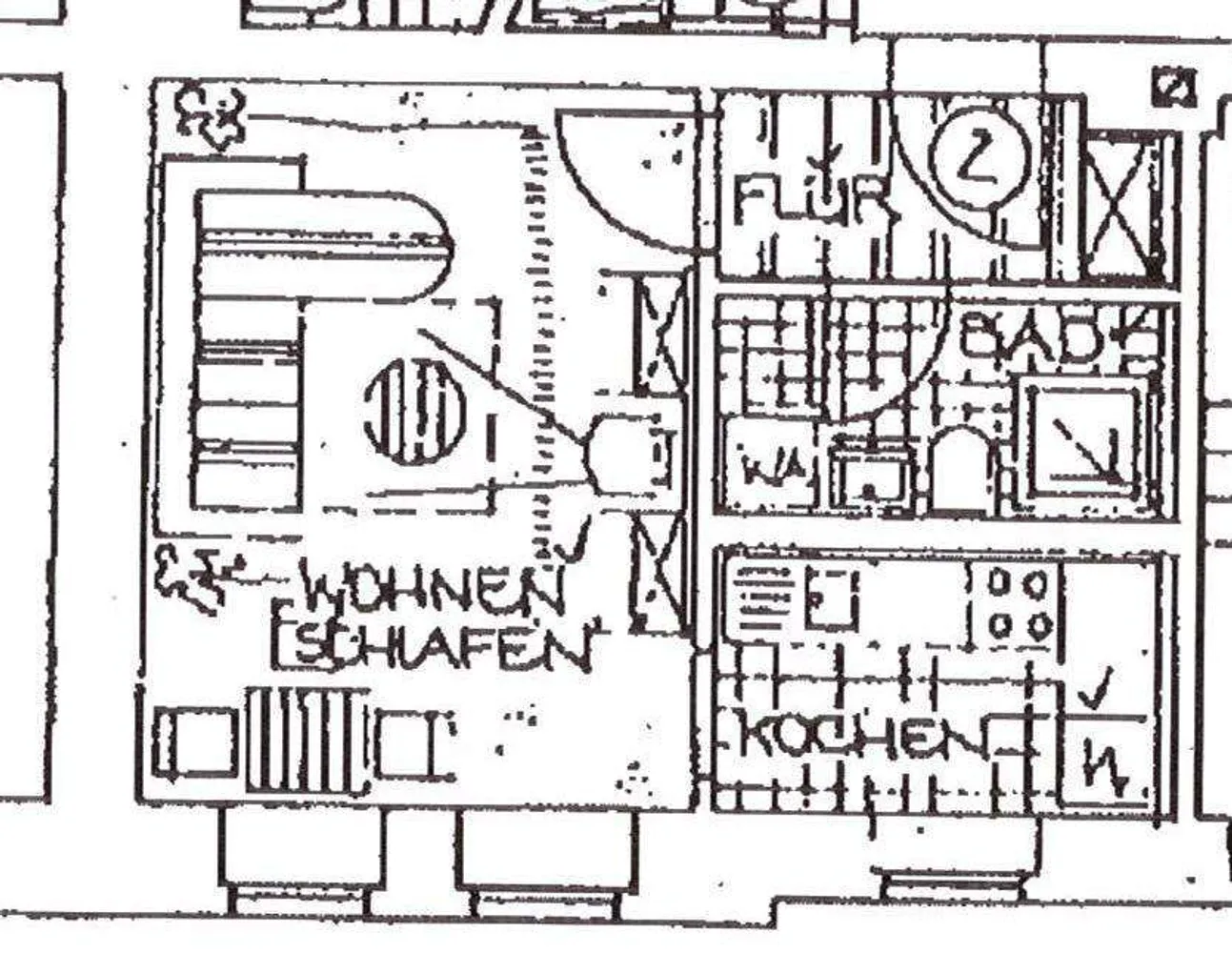 1 room apartment with 30 m² in Chemnitz – Photo 4