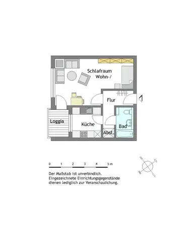 1 Zimmer Wohnung mit 41 m² in Mülheim an der Ruhr – Bild 3