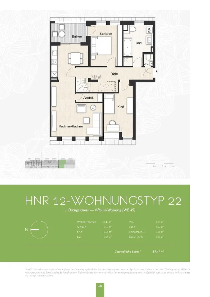 4 Zimmer Wohnung mit 110 m² in Leipzig – Bild 2
