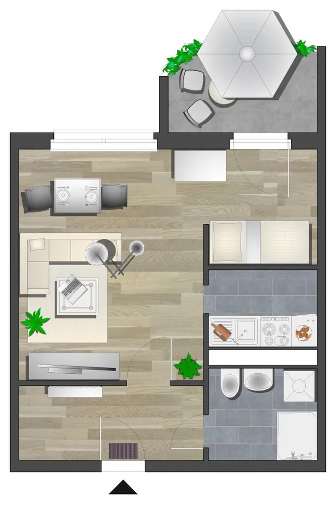 1 room apartment with 34 m² in Chemnitz – Photo 5