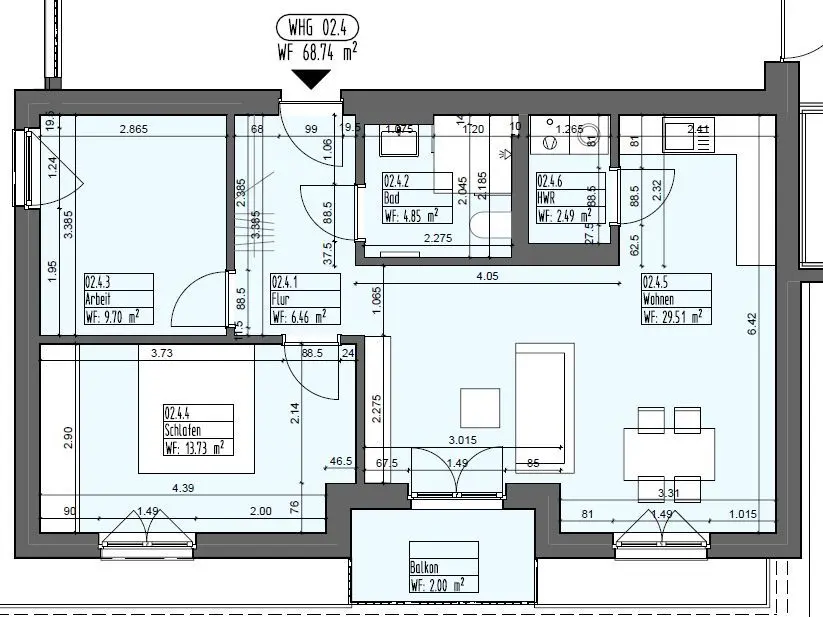 2 Zimmer Wohnung mit 69 m² in Bramsche – Bild 6