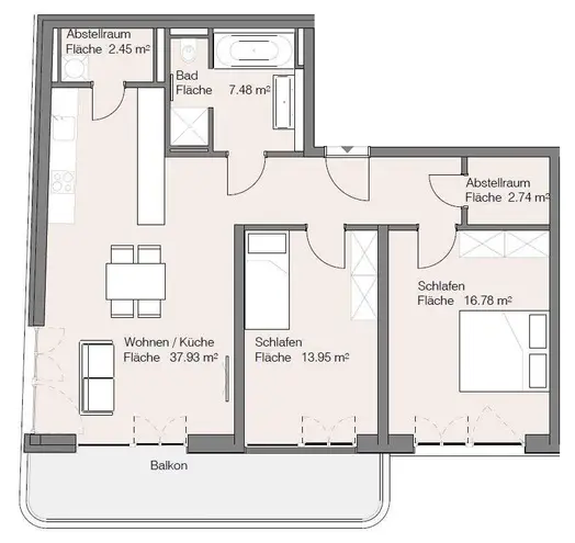 3 Zimmer Wohnung mit 88 m² in München – Bild 9