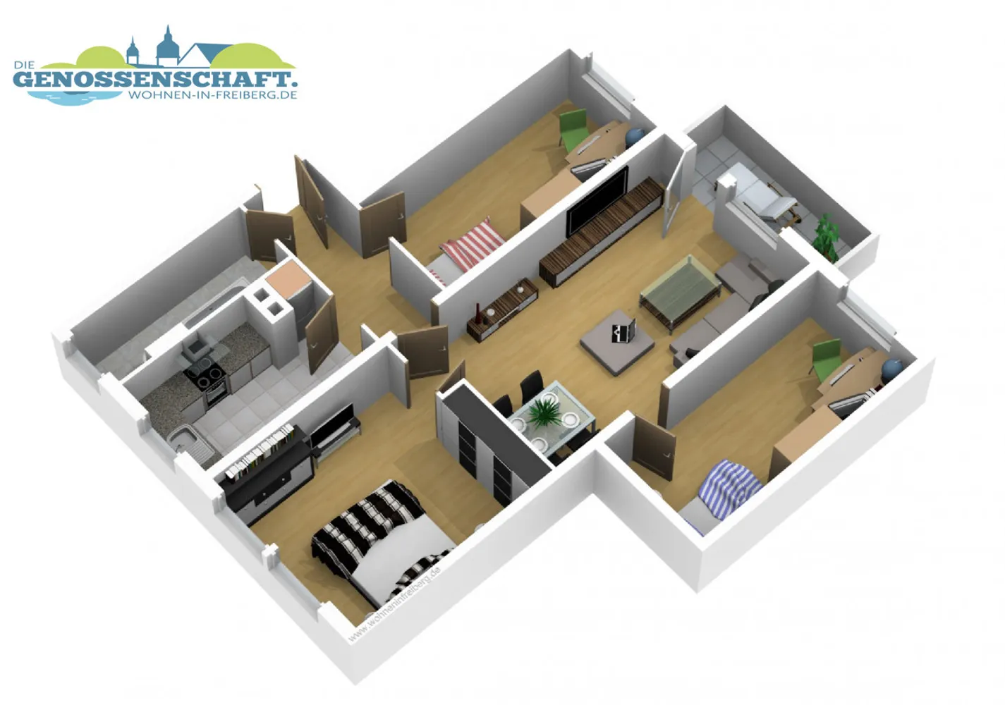 4 Zimmer Wohnung mit 67 m² in Freiberg – Bild 10