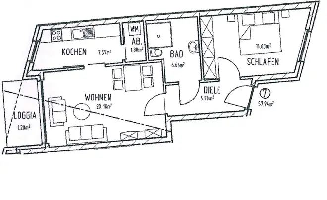 2 Zimmer Wohnung mit 58 m² in Osnabrück – Bild 8