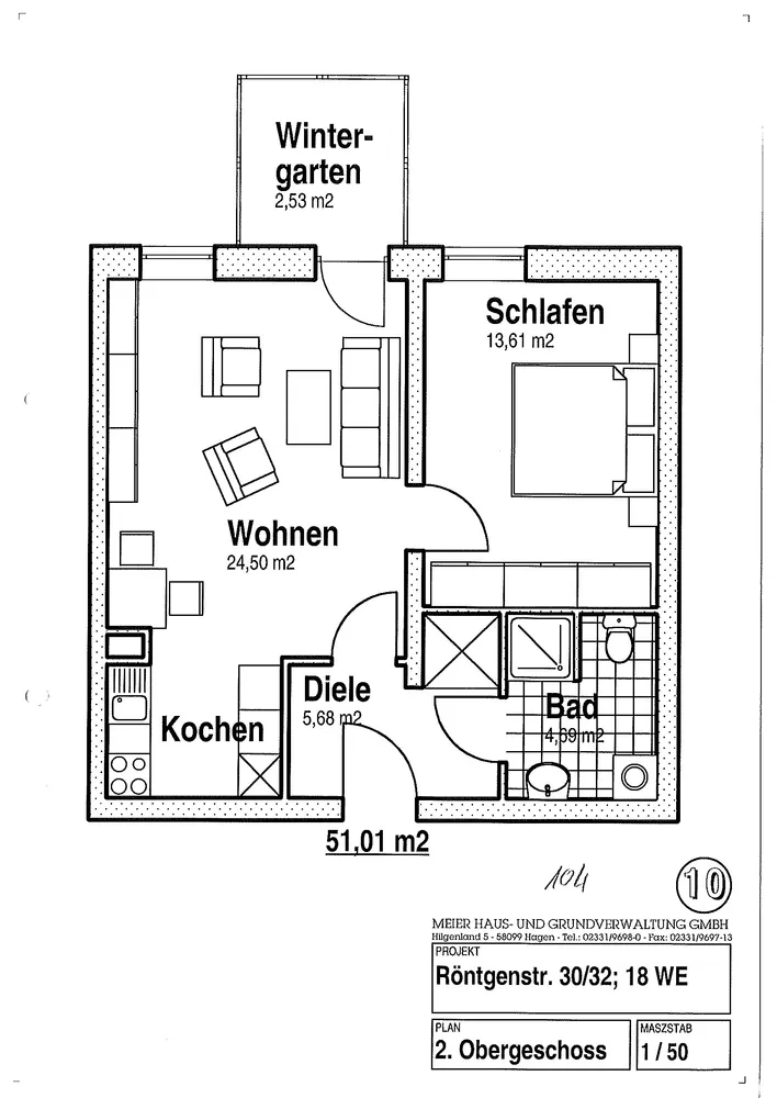 2 Zimmer Wohnung mit 51 m² in Hagen – Bild 5