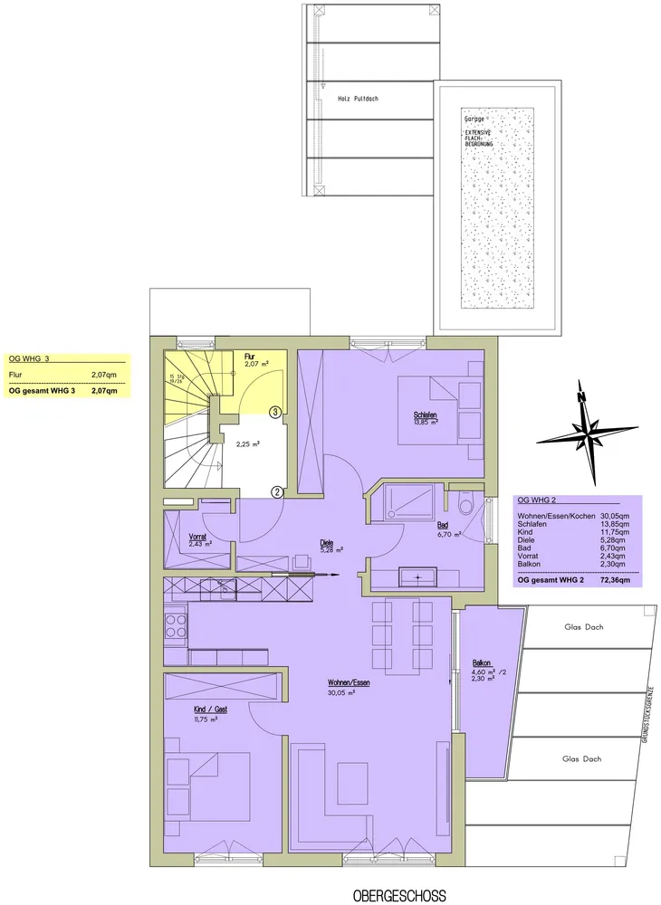 3 Zimmer Wohnung mit 72 m² in München – Bild 1