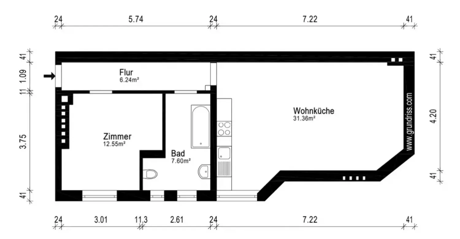 2 Zimmer Wohnung mit 58 m² in Berlin – Bild 4