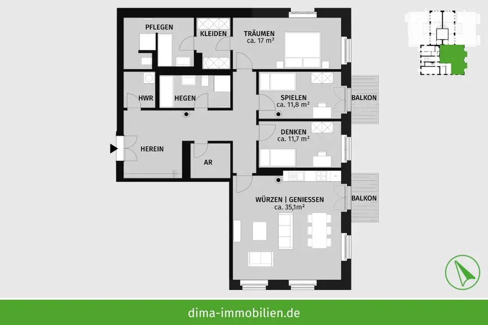 4 Zimmer Wohnung mit 134 m² in Leipzig – Bild 4