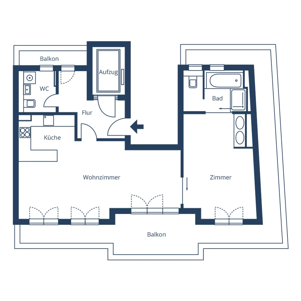 2 Zimmer Wohnung mit 89 m² in Berlin – Bild 7