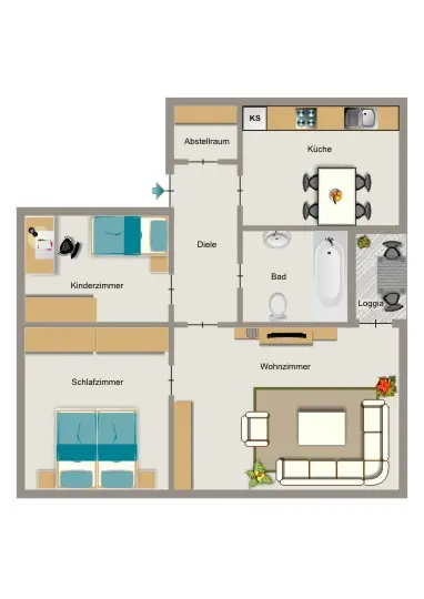 4 Zimmer Wohnung mit 62 m² in Dortmund – Bild 5
