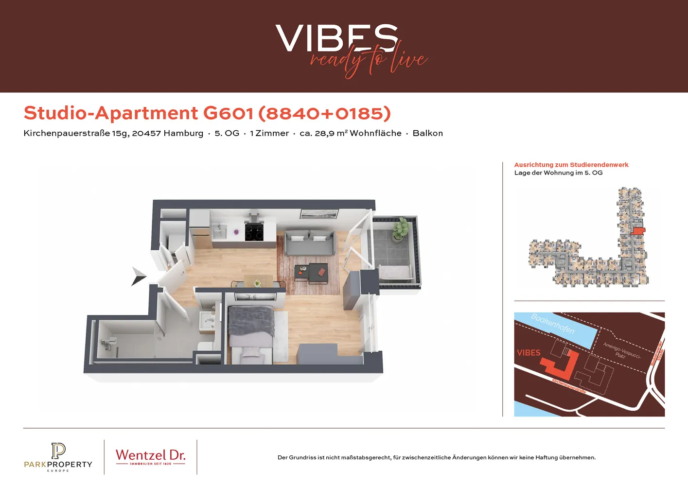 1 Zimmer Wohnung mit 29 m² in Hamburg – Bild 4