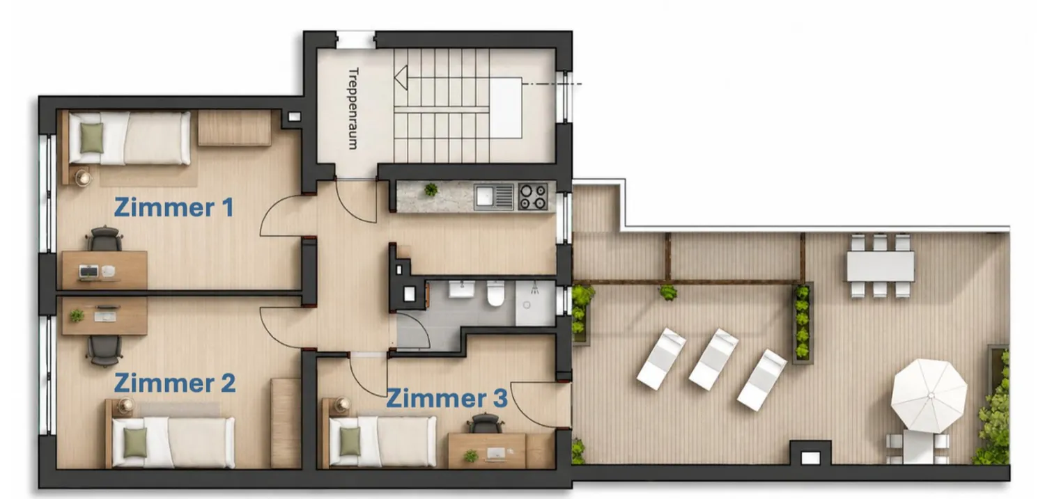 WG-Zimmer mit 65 m² in Nürnberg – Bild 3